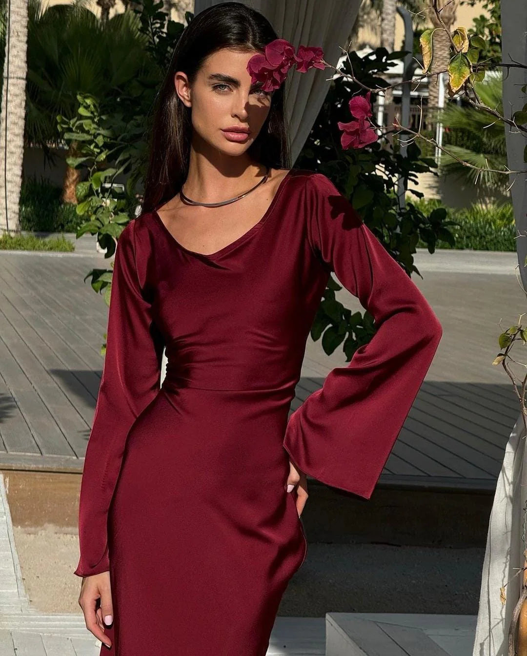 Maroon Full bodycon